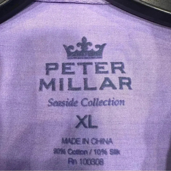 Peter Millar seaside collection men’s button up shirt lavender size XL - Picture 4 of 10